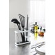 Stojak na przybory kuchenne Tower szeroki biały
